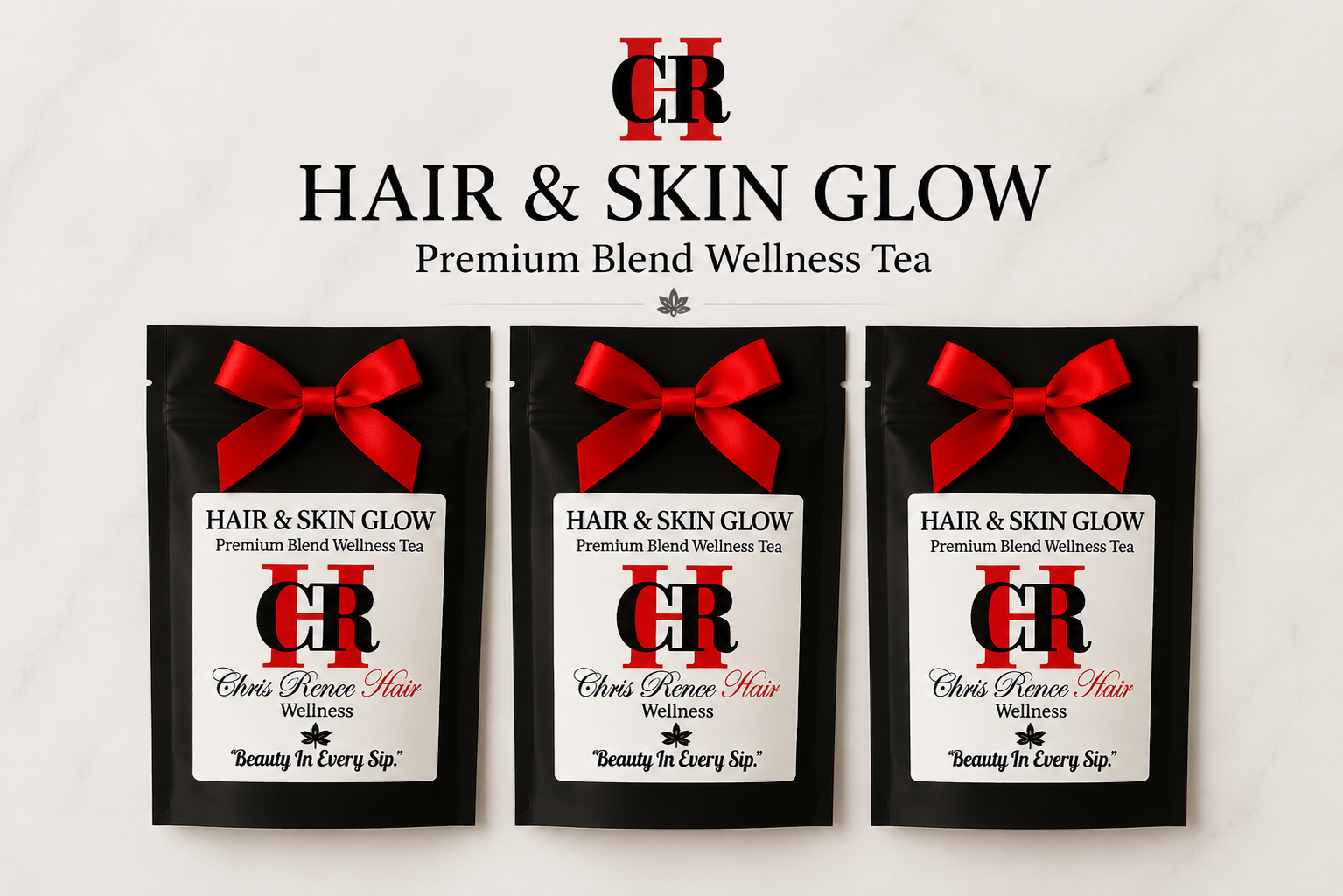 Hair & Skin Glow Premium Blend Wellness Tea - Trio Pack